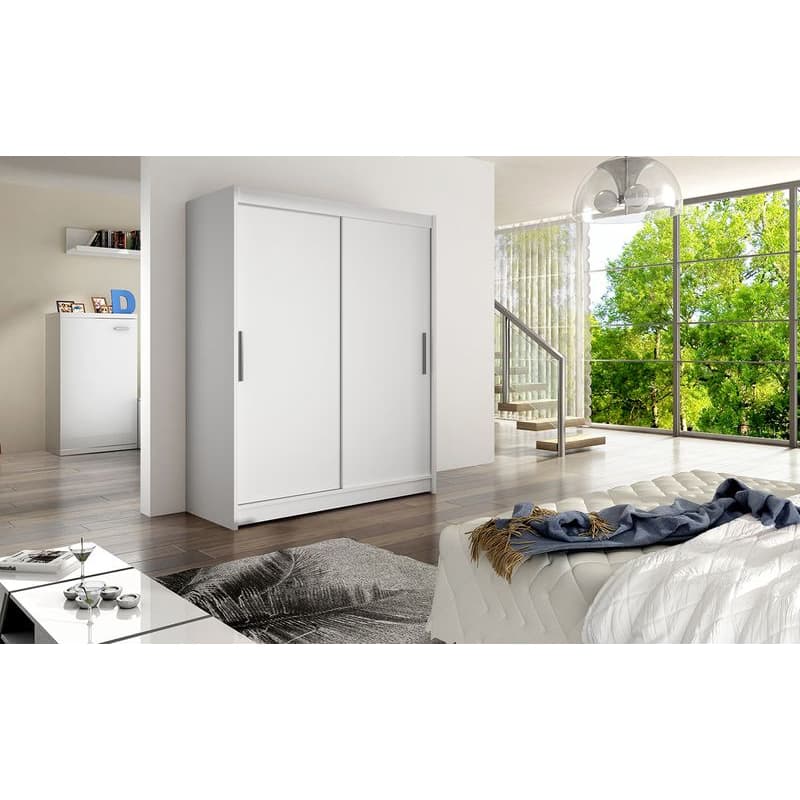 ArtAdrk Šatníková skriňa DENVER DV01 | biela 150 cm 1