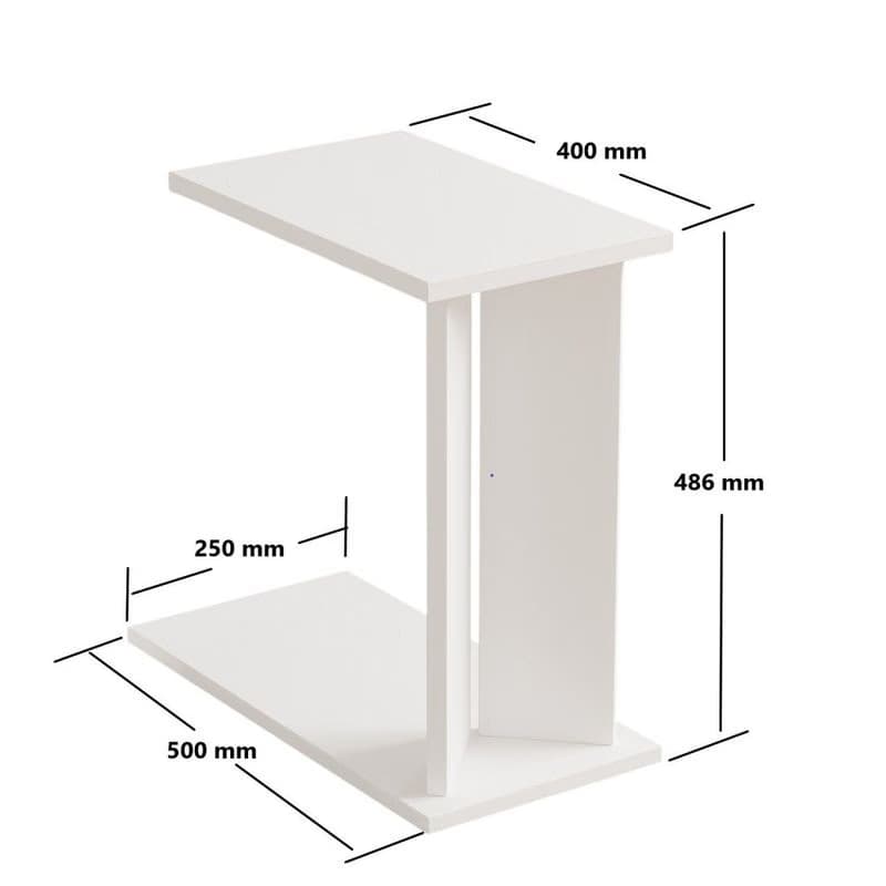 Príručný stolík / Odkladací stolík Lun - White 3