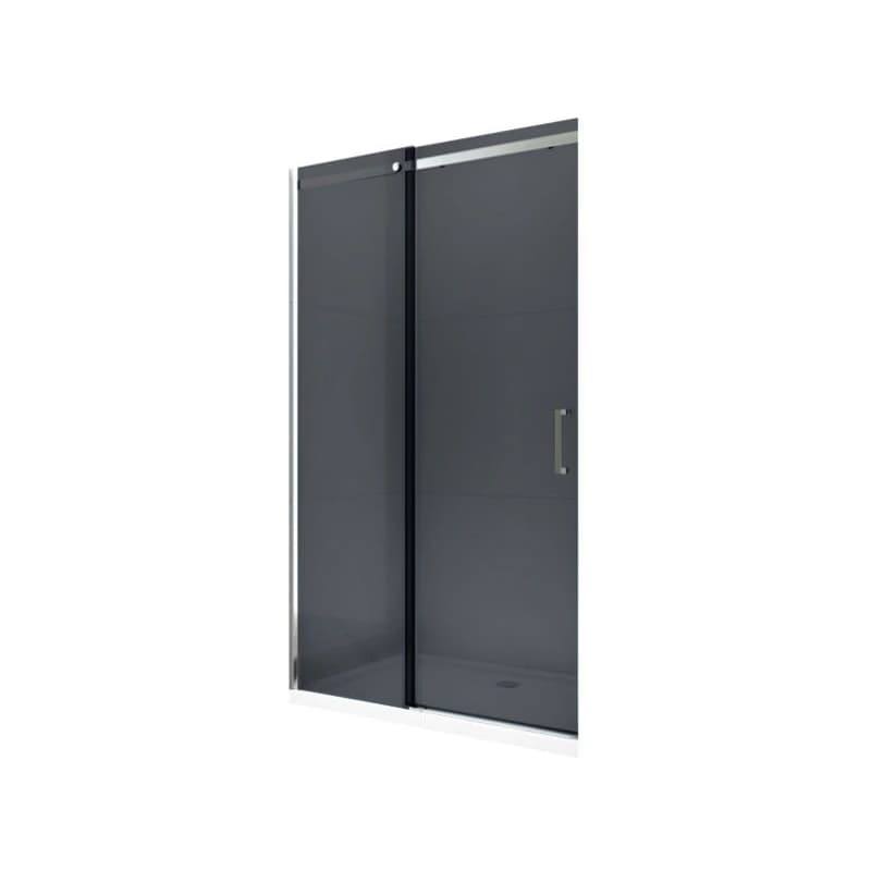 MEXEN - OMEGA posuvné dvere 140x190 cm 8 mm chróm, grey so sadou pre niku 825-140-000-01-40