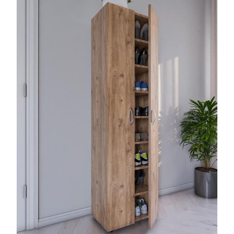 Regál na topánky Ulas-XL 8 priehradiek, medový dub 1
