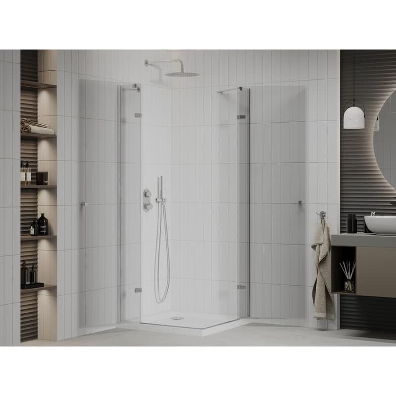 MEXEN/S - Roma Duo sprchovací kút 80x80, transparent, chróm + vanička so sifónom 854-080-080-01-02-4010 3