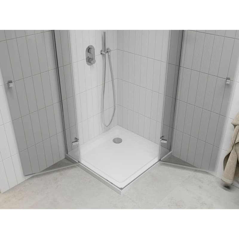 MEXEN/S - Roma Duo sprchovací kút 80x80, transparent, chróm + vanička so sifónom 854-080-080-01-02-4010 5