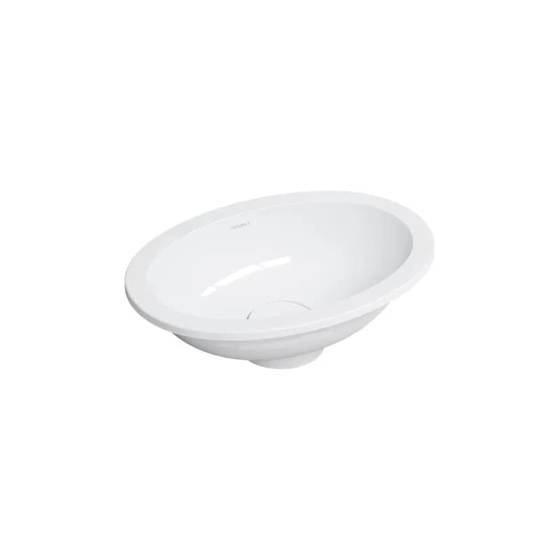 OMNIRES - SHELL M+ umývadlo zapustené do dosky, 38 x 25 cm, lesklá biela SHELL380UPBP 1