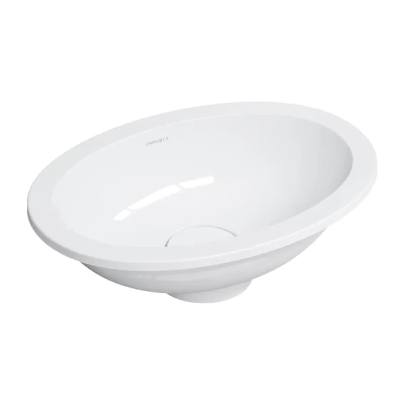 OMNIRES - SHELL M+ umývadlo zapustené do dosky, 38 x 25 cm, lesklá biela SHELL380UPBP 2