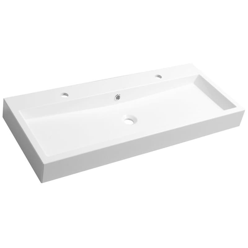 SAPHO - ORINOKO dvojumývadlo, litý mramor, 100x42 cm, biela OR101 1