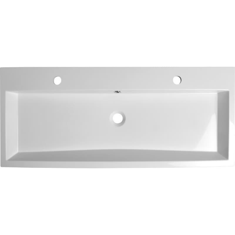 SAPHO - ORINOKO dvojumývadlo, litý mramor, 100x42 cm, biela OR101 2
