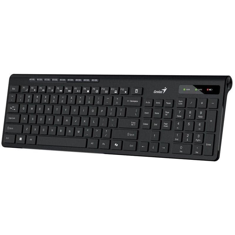 Genius Slimstar 7230 Klávesnica, bezdrôtová, 2,4 GHz, mini USB prijímač, CZ+SK layout, Copilot kláves, čierna