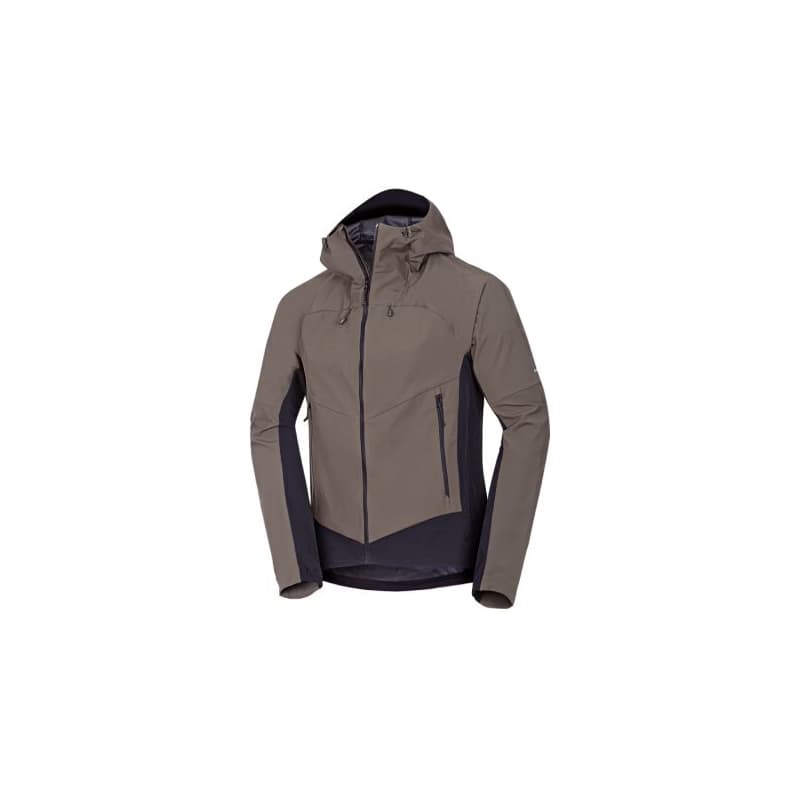 Pánska turistická softshellová bunda NORTHFINDER CIRO-550blackdarkgreen 1