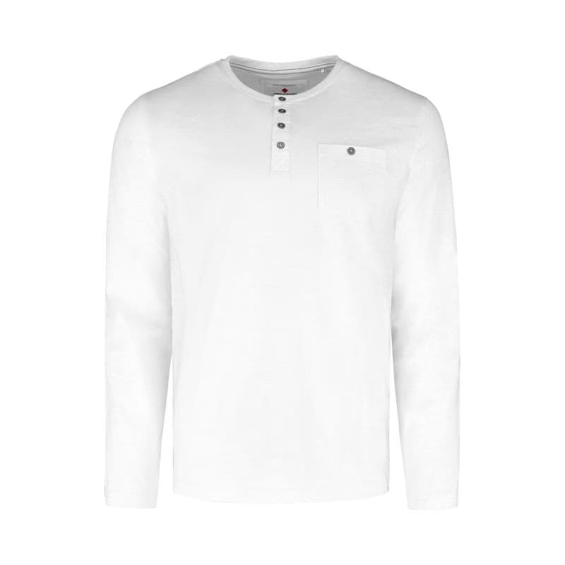 Pánske tričko s dlhým rukávom VOLCANO L-CASH-WHITE 4