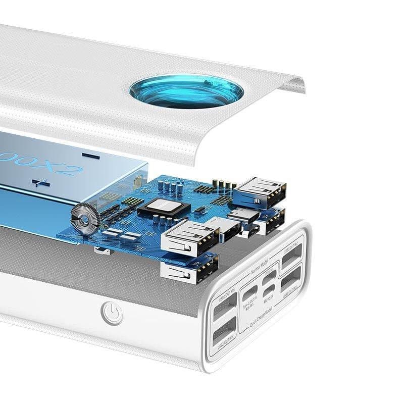 Baseus Amblight powerbanka s digitálnym displejom QC 30000mAh Overseas Edition + kábel Type-C/Type-C 100W 1m, biela 5