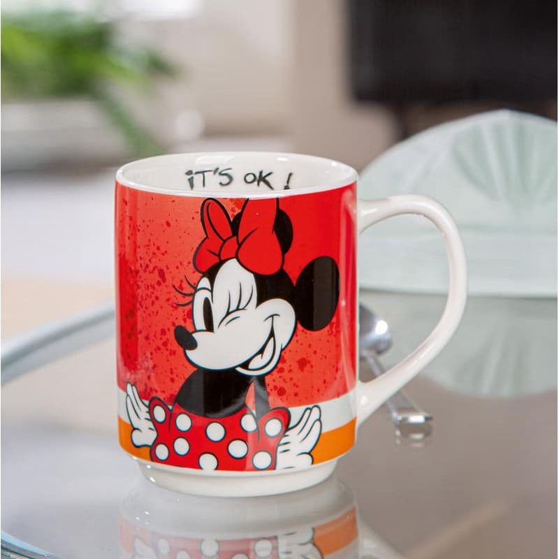 Porcelánový hrnček Minnie, červený 1
