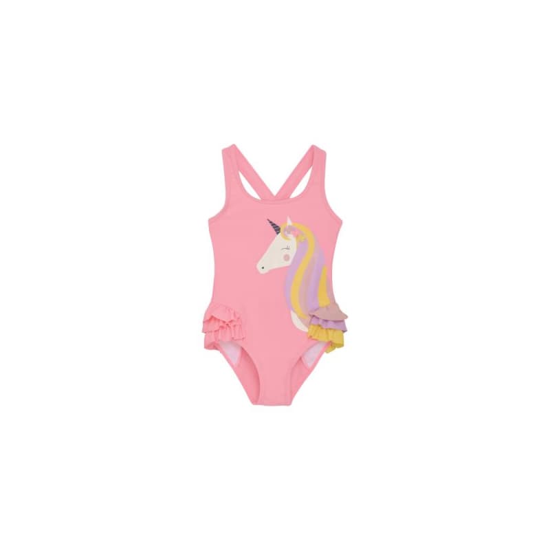 Dievčenské plavky COLOR KIDS Swimsuit W. Application 5039-Plumeria 1
