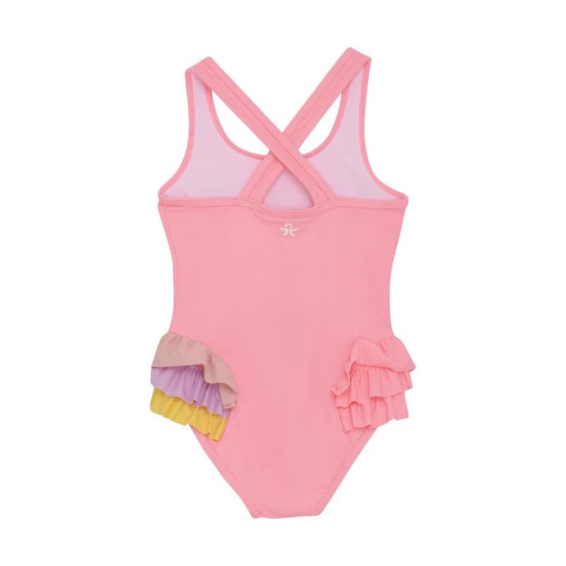 Dievčenské plavky COLOR KIDS Swimsuit W. Application 5039-Plumeria 2
