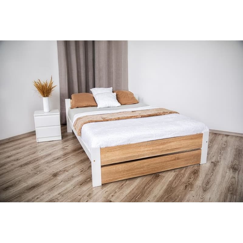 Elvisia Manželská posteľ LEA s roštom | 140 x 200 cm Farba: Sivá 3