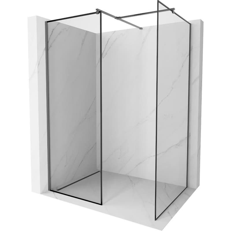 MEXEN/S - Kyoto Sprchová zástena WALK-IN 100 x 70, čierny vzor, grafit metal 800-100-202-95-70-070 1