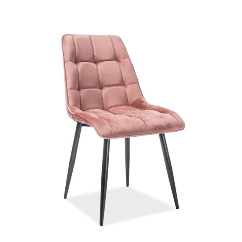 Signal Jedálenská stolička CHIC VELVET | čierne nohy Farba: Béžová / Bluvel 28 4