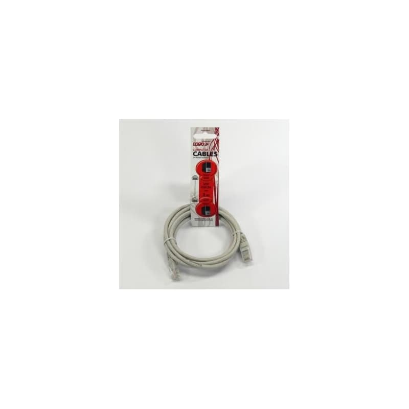 Síťový LAN kábel UTP patchcord, Cat.5e, RJ45 samec - RJ45 samec, 2 m, netienený, šedý, Logo LOGO bag 4