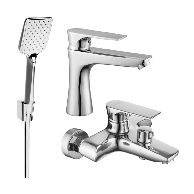 MEXEN/S - Axel R62 SET vaňová a umývadlová batéria, chróm 73803R62-00 1