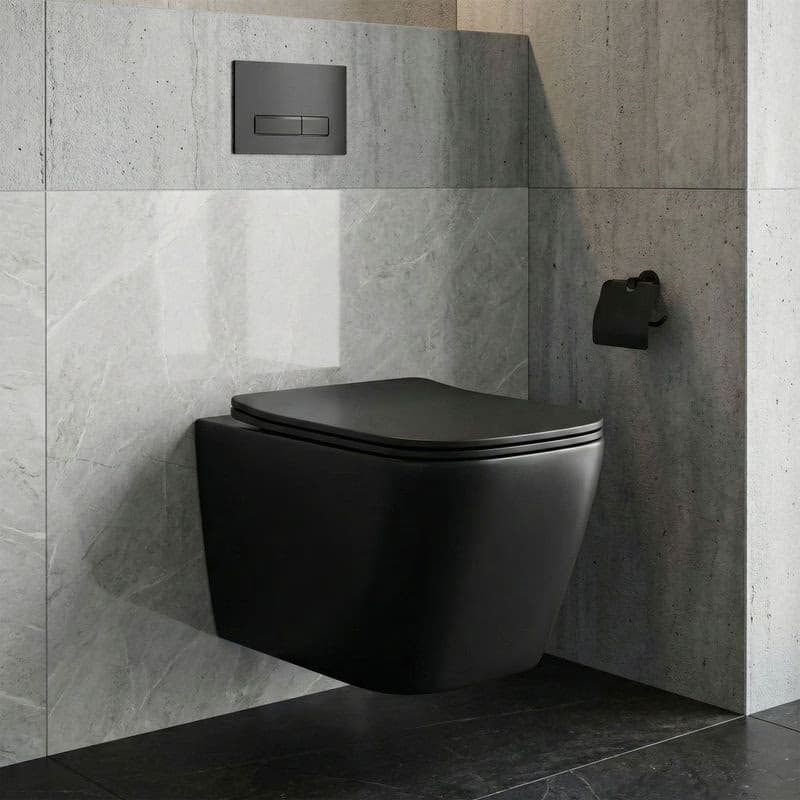 REA - Závesná WC misa Julio Black Matt REA-C6550 6