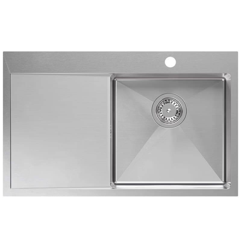 Quadron Quadron - Oceľový drez RUSSEL 111 BRUSH NICKEL Ľavá komora HB7912BS 2