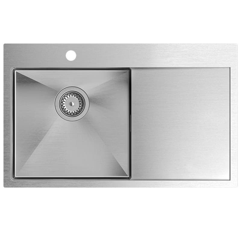 Quadron Quadron - Oceľový drez RUSSEL 111 BRUSH NICKEL Ľavá komora HB7912BS 5