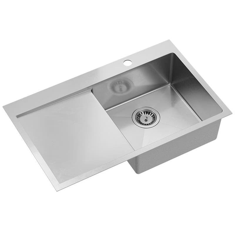 Quadron Quadron - Oceľový drez RUSSEL 111 BRUSH NICKEL Ľavá komora HB7912BS 6