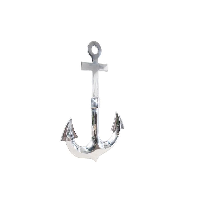 Anchor dekorácia na stenu strieborná 70 cm