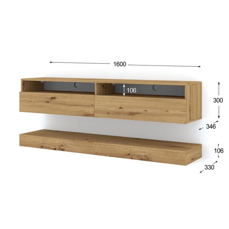 ArtBm TV stolík DUO 160 | dub artisan 4