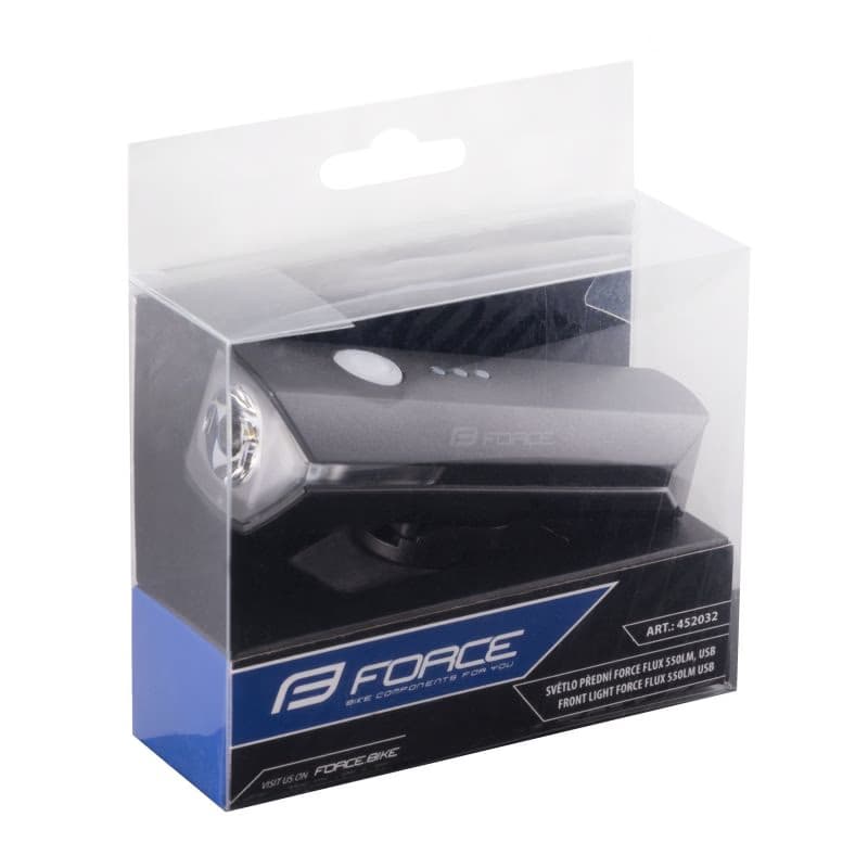 Svetlo na bicykel FORCE FLUX 550LM USB 3