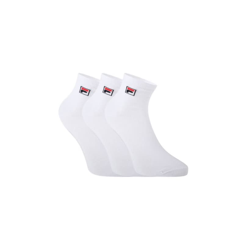 Ponožky FILA F9303 SOCKS QUARTER PLAIN 3 PACK-300 WHITE