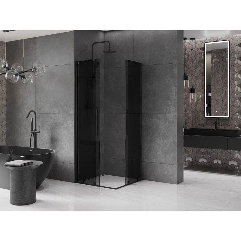 MEXEN/S - Velar Duo sprchovací kút, posuvné dvere 90 x 90, grafit, čierna 871-090-090-42-70 5