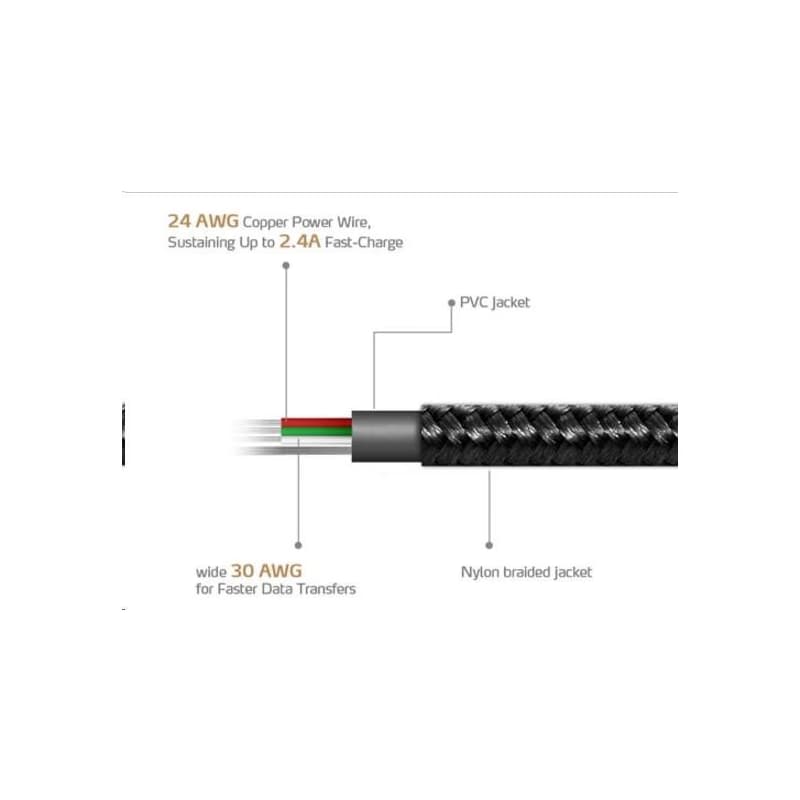 ADATA Micro USB kábel - USB A 2.0, 100cm, čierny 3