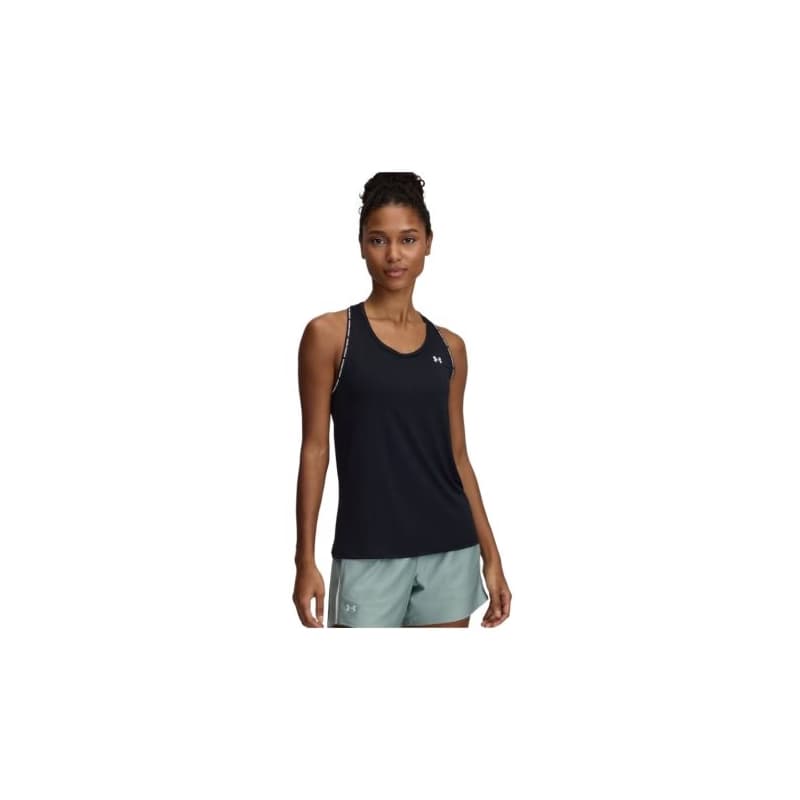 Dámske tréningové tričko s krátkym rukávom UNDER ARMOUR Tech Knockout Tank-BLK 1