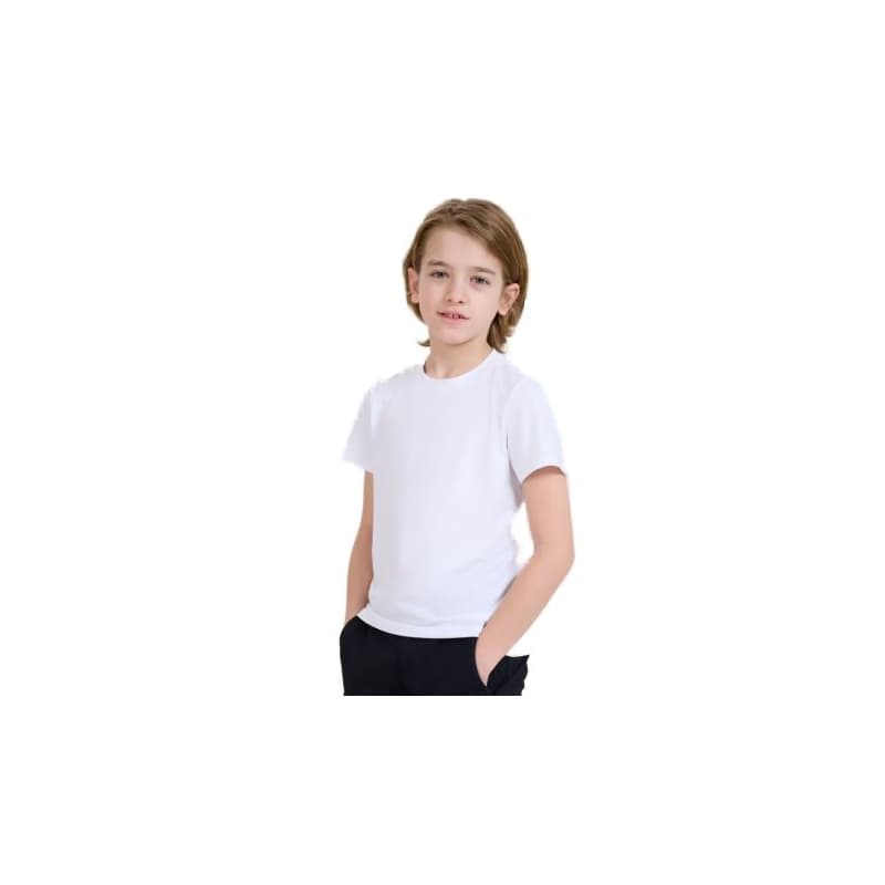 Chlapčenské tréningové tričko s krátkym rukávom 4F JUNIOR TSHIRT FNK M1438-10S-WHITE