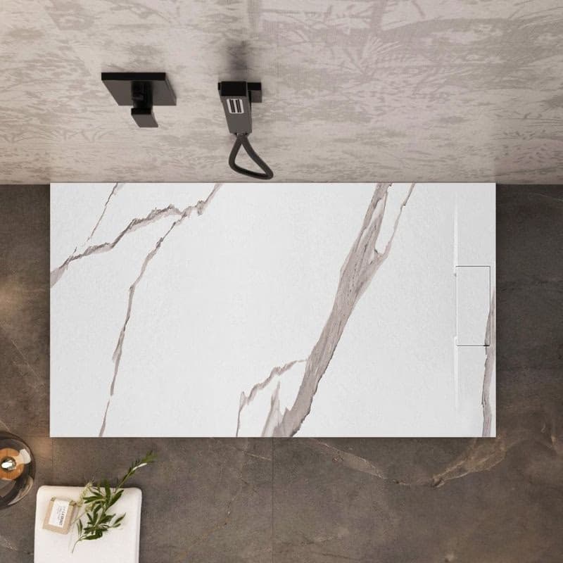 REA - Sprchová vanička Bazalt CARRARA WHITE 80x100 REA-K7000 2