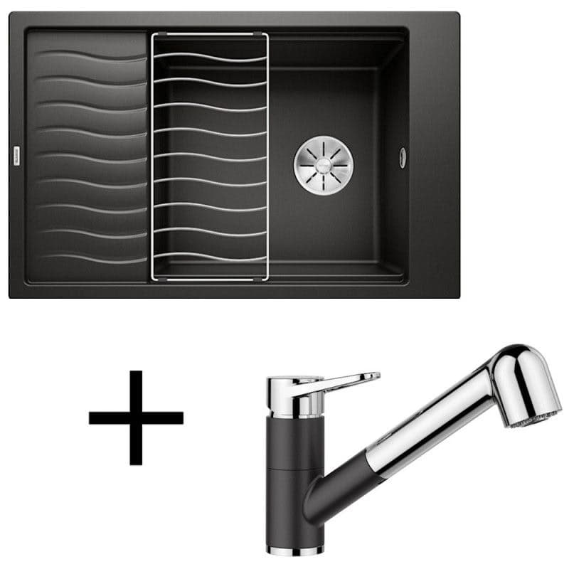Blanco set Elon XL 6 S + Wega II-S silgranit/chróm tartufo 1