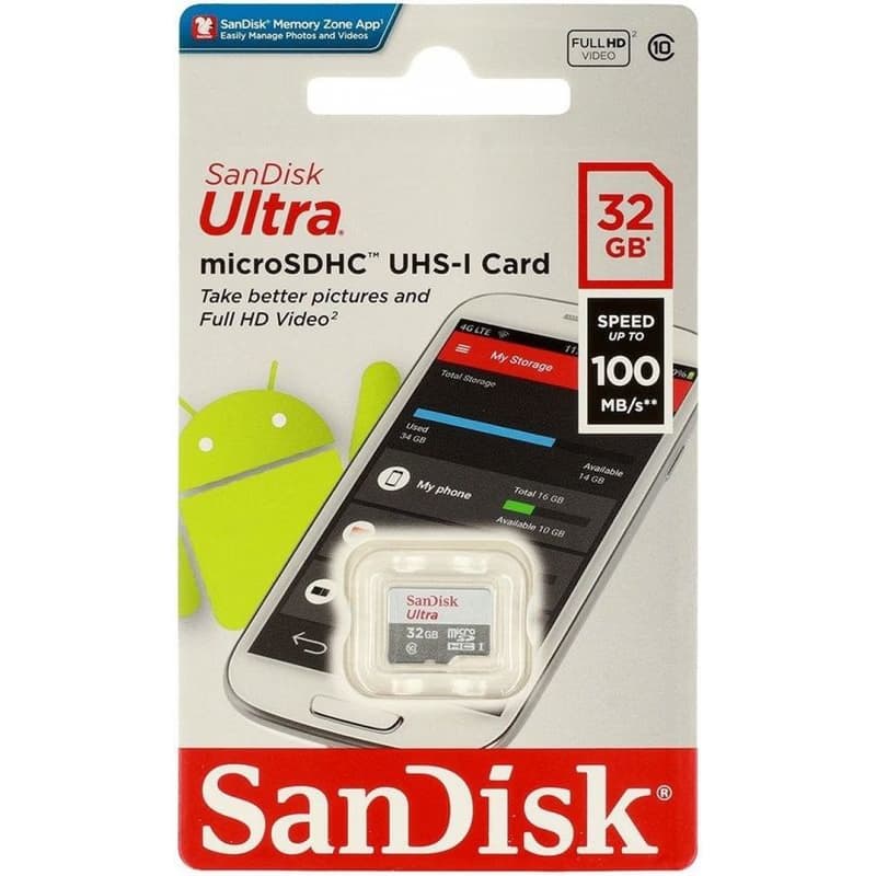 SanDisk MicroSDHC karta 32GB Ultra (80MB/s, Class 10 UHS-I, Android) 4