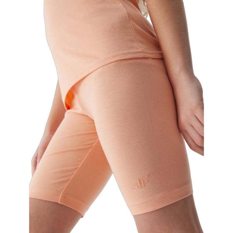 Dievčenské teplákové kraťasy 4F JUNIOR TIGHTS-4FJWSS24TTIGF129-65S-PALE CORAL 2