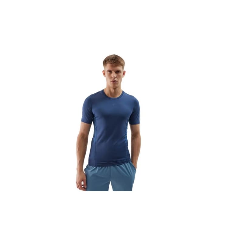 Pánske tréningové tričko s krátkym rukávom 4F TSHIRT FNK-WSS24TFTSM600-32S-DENIM