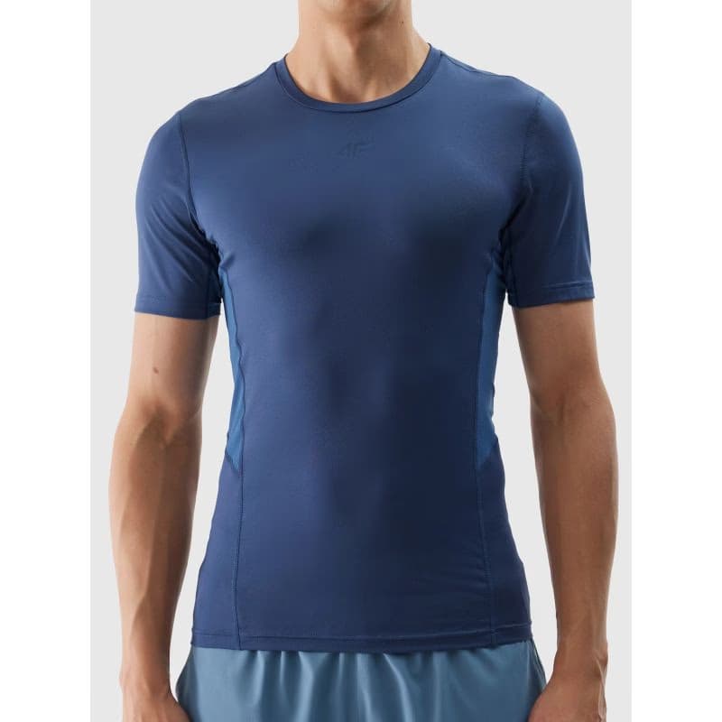 Pánske tréningové tričko s krátkym rukávom 4F TSHIRT FNK-WSS24TFTSM600-32S-DENIM 6