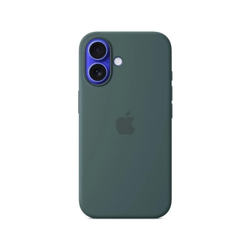 iPhone 16 Plus Silicone Case with MS - Lake Green