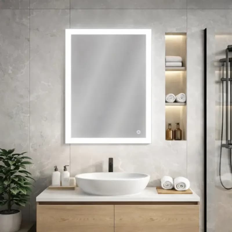 Zrkadlo LED 40 + dotykový spínač 60X80 1
