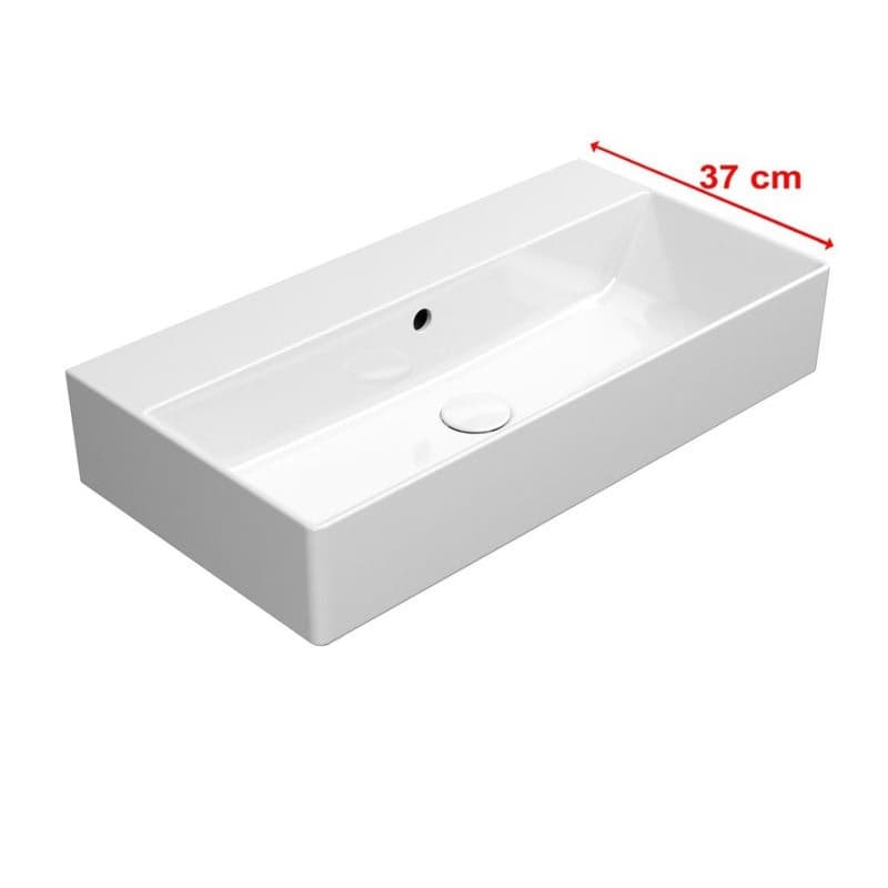 GSI - KUBE X keramické umývadlo 70x37cm, bez otvoru, biela ExtraGlaze 9455011