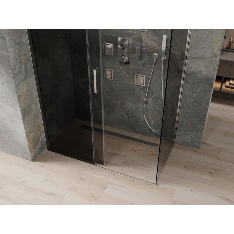 MEXEN/S - OMEGA sprchovací kút 150x80, grafit, chróm 825-150-080-01-40 5