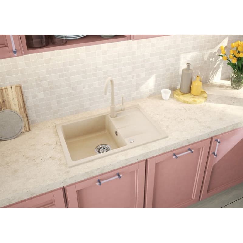DEANTE DEANTE - Leda beige - Granitový drez s odkvapkávačom ZRD_5113 2