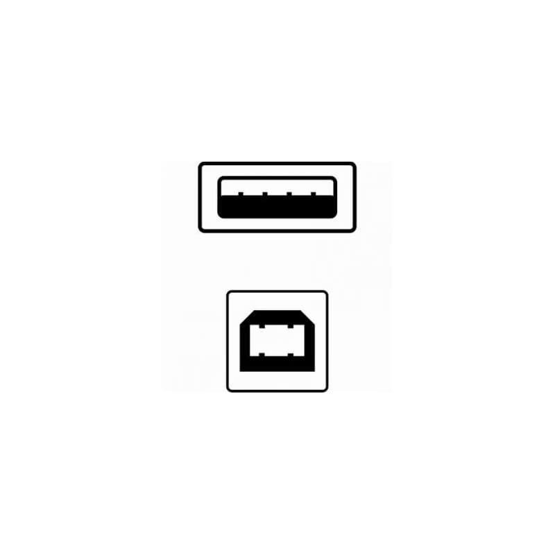 Logo USB kábel (2.0), USB A samec - USB B samec, 5m, čierny 3