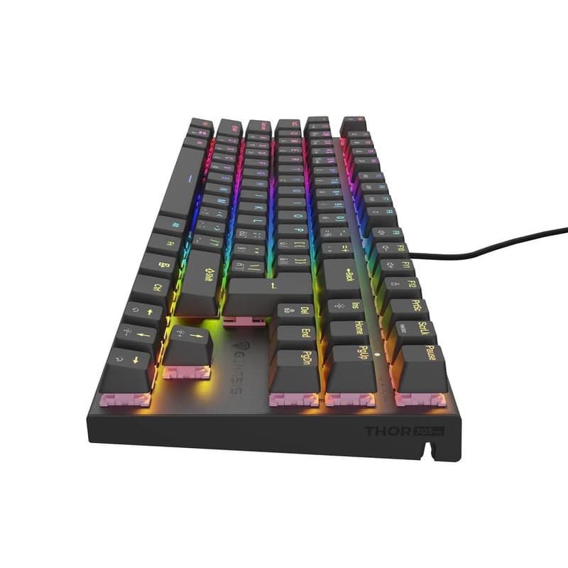 Genesis tichá herná klávesnica THOR 303/TKL/RGB/Outemu Peach/Drôtová USB/SK-SK layout/Čierna 3