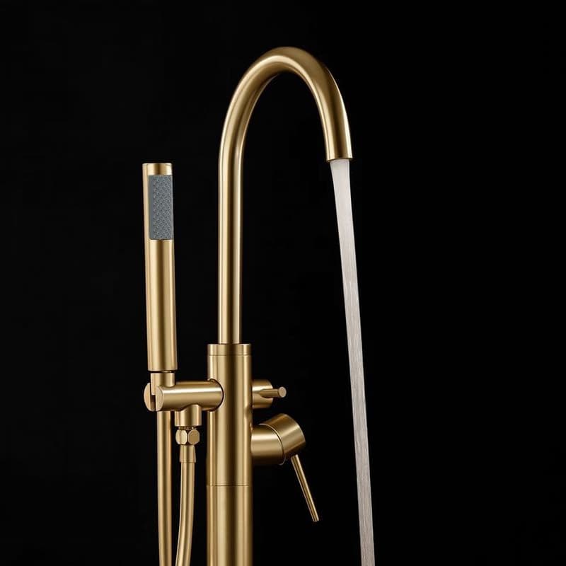 REA - Voľne stojaca batéria Lungo brush gold REA-B7498 2