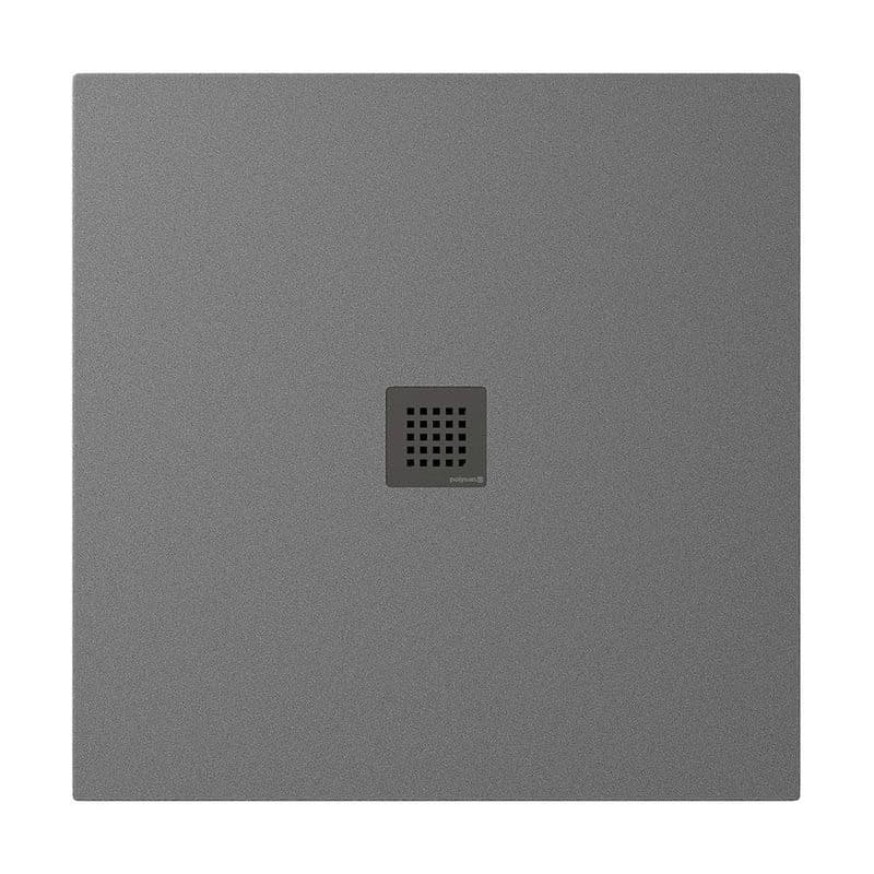 POLYSAN - TRENECA sprchová vanička z liateho mramoru s možnosťou úpravy rozmeru 90x90cm, sivá matná 84300.31 1