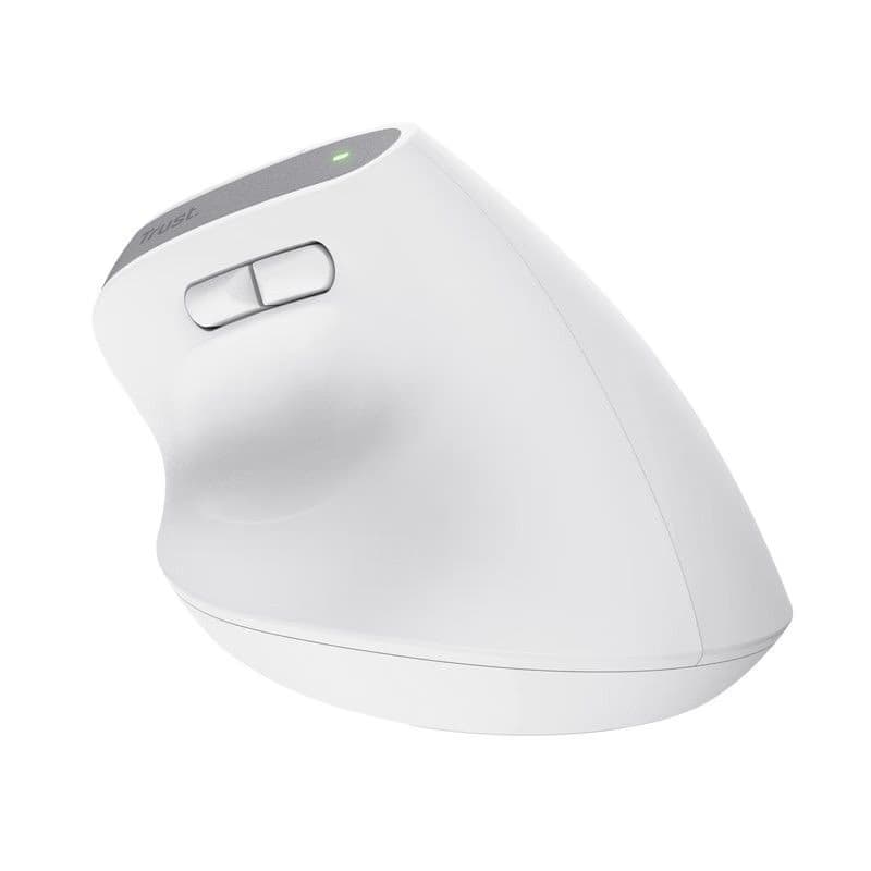 TRUST myš Bayo+ Ergonomická vertikálna myš, Bezdrôtová, biela 6